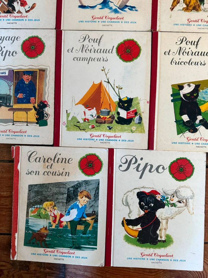 Bord rouge - Lot de 8 livres anciens vintage Caroline Gentil Coquelicot Pierre Probst Hachette - photo numéro 4