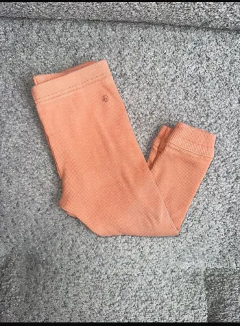 Legging côtelé corail abricot Petit Bateau