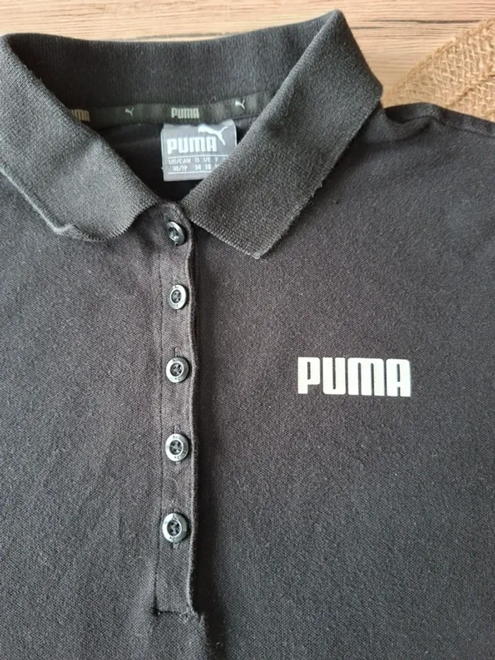 Polo noir femme Puma XS – logo brodé, coupe ajustée - photo numéro 4