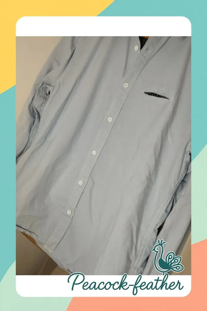 Chemise bleue smog homme L neuve - photo numéro 5