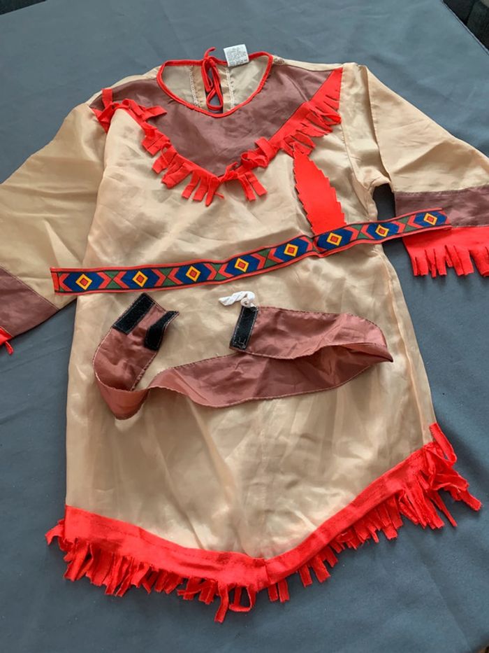 Costume indienne 5/7 ans - Costume déguisement indien - photo numéro 4