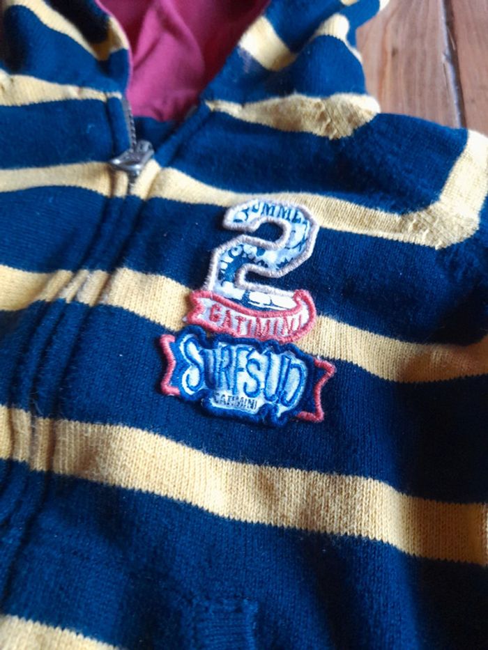 Gilet zippé réversible catimini 18 mois - photo numéro 2