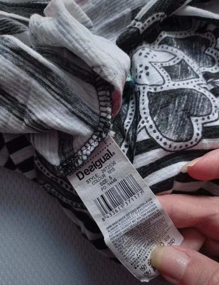 T-shirt Desigual façon marinière S/36 - photo numéro 5