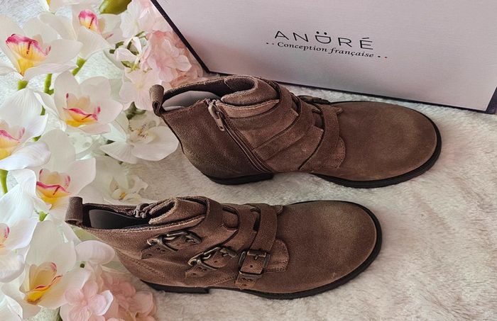 Bottes Bottines Cuir Zip André T34 - photo numéro 4