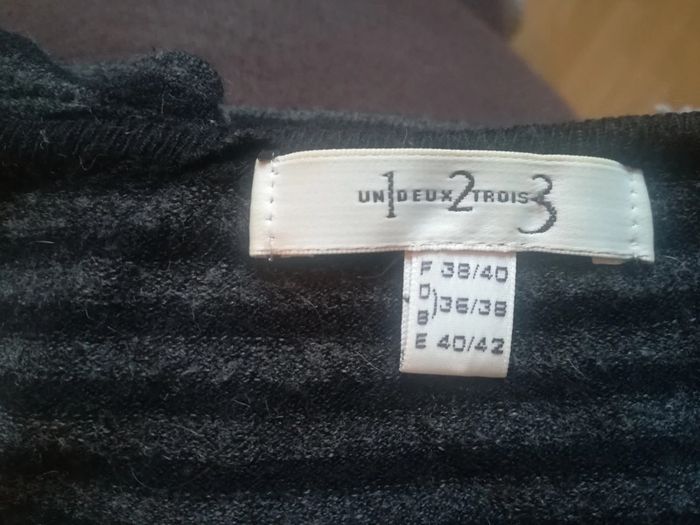 Pull tunique 123 gris rayé noir - photo numéro 4