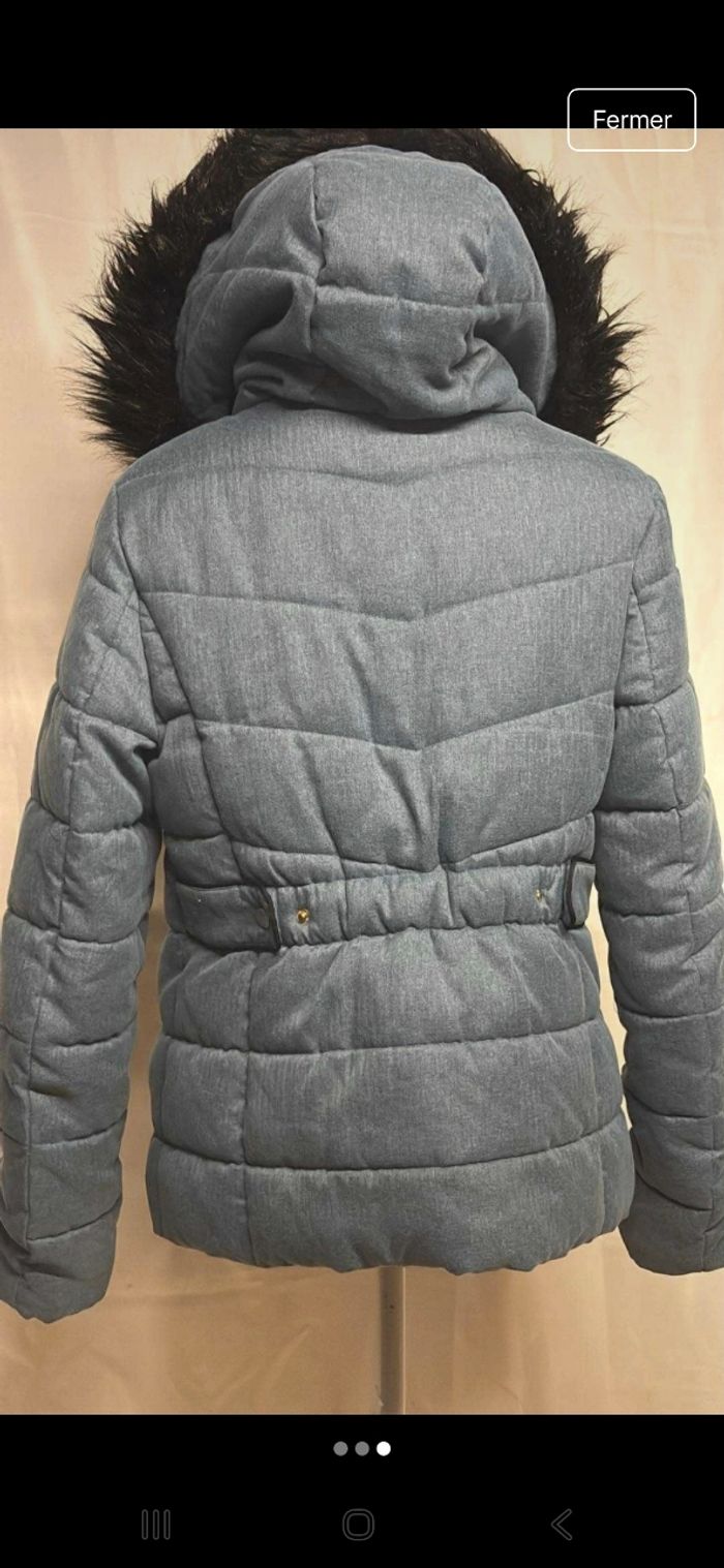 Doudoune bleue, verte cache-cache t38 - photo numéro 3