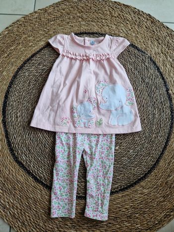 Joli ensemble tunique legging taille 9 mois