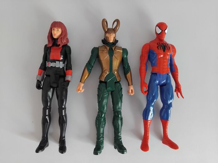 Avengers Titan Hero Lot 7 Figurines 30 cm Complet – Marvel super-héros Iron Man Black Widow Thor Loki Captain America Spider-Man Black Panther ⚡️ - photo numéro 2