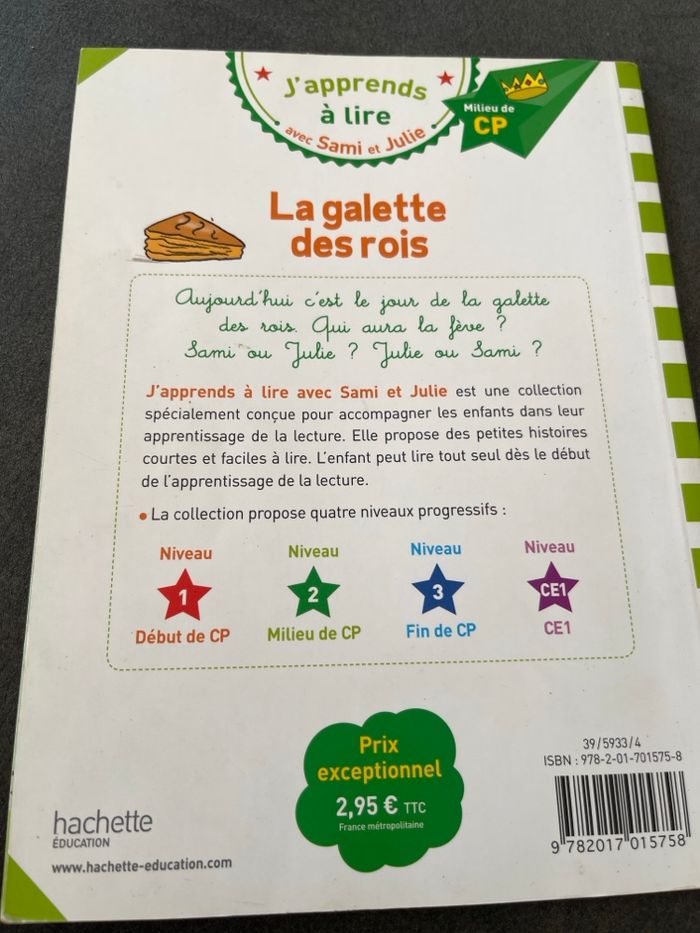 Livre Sami et Julie la galette des rois milieu cp - photo numéro 2
