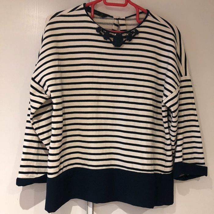 Zara Sweat-shirt  Marin habillé Taille M - photo numéro 6