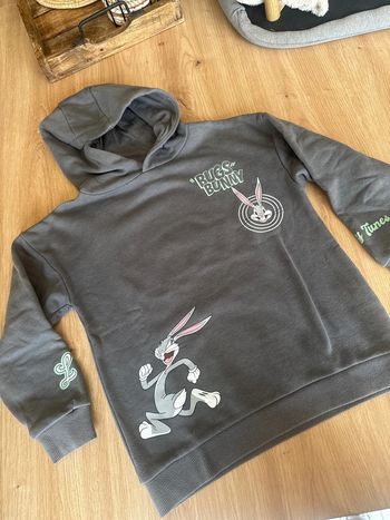 Sweat à capuche garçon looney tunes 6/7ans