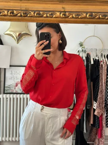 Chemisier The Kooples rouge taille 36