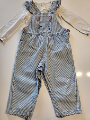 Ensemble salopette 24 mois et body manches longues