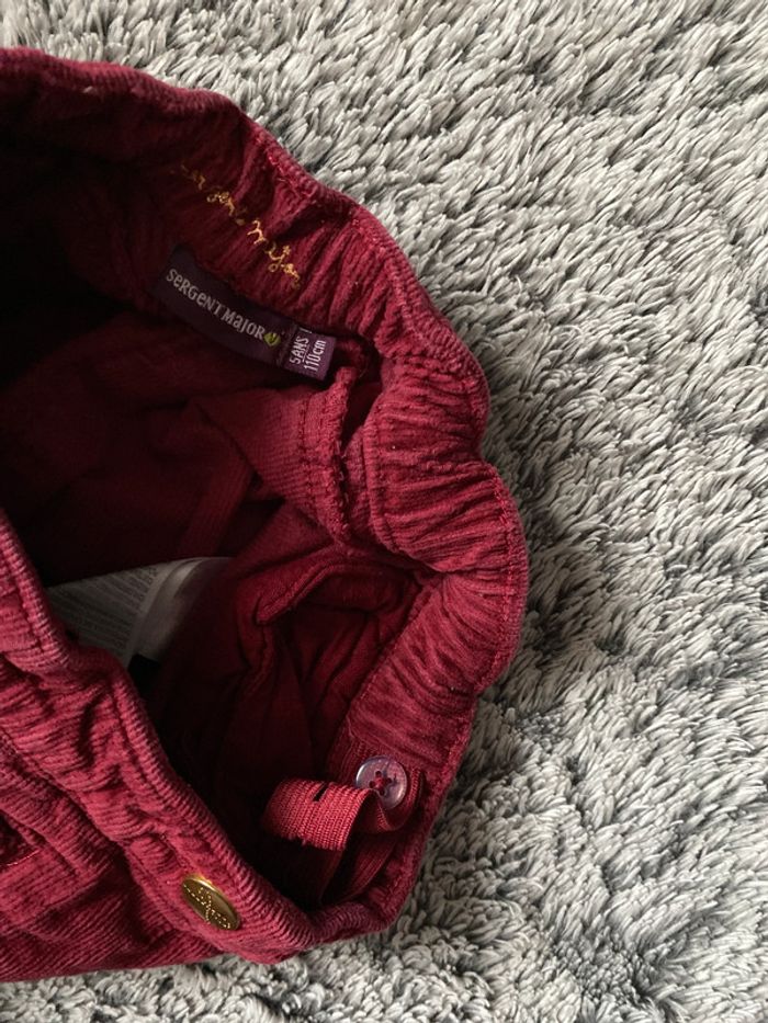 Pantalon en velours rouge Sergent Major - 5 ans - photo numéro 5