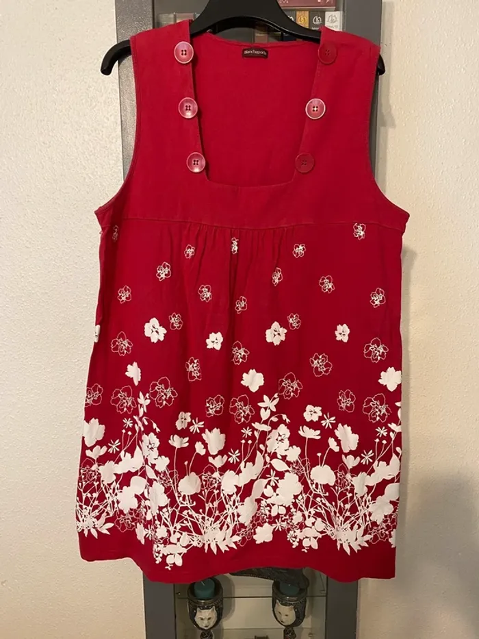jolie robe tunique été rose fushia taille 54 Blancheporte