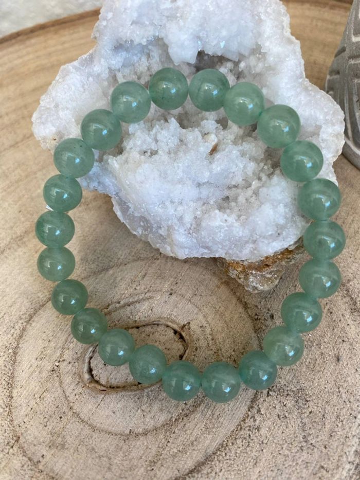 Bracelet aventurine verte 18,5 cm , lithothérapie - photo numéro 3
