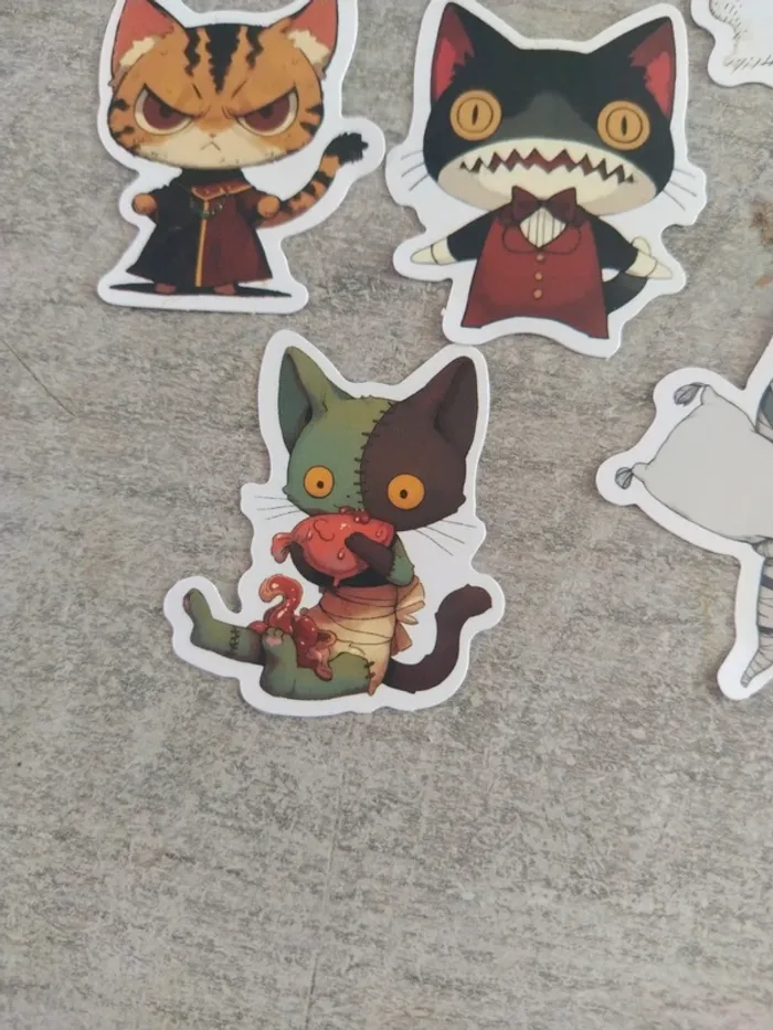 Lot de stickers motif chat (lot A) - photo numéro 2