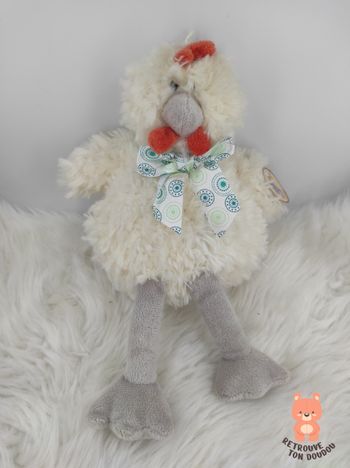 Peluche Musicale Poule Blanche Roda