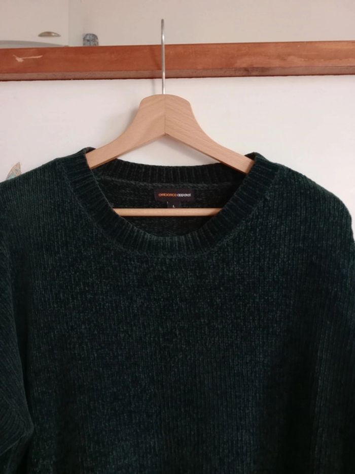 Pull femme L vert sapin tout doux c77 - photo numéro 8