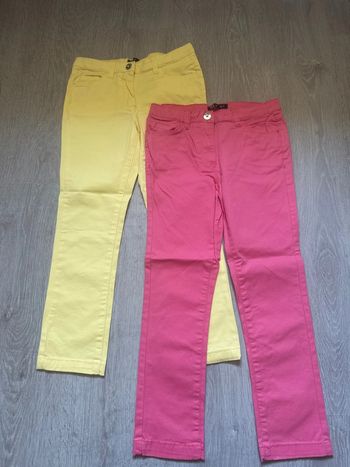 Lot de 2 pantalon fille 6-7 ans tex