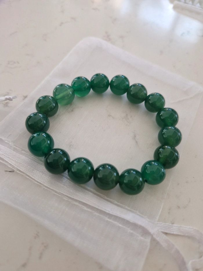 Bracelet pierre Agathe verte