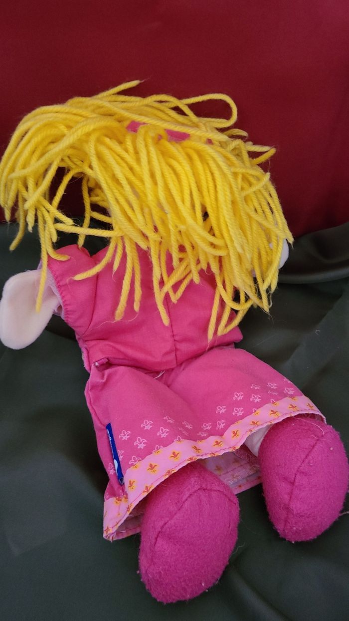 Peluche doudou poupée marionnette ITSLMAGICAL rose - photo numéro 7