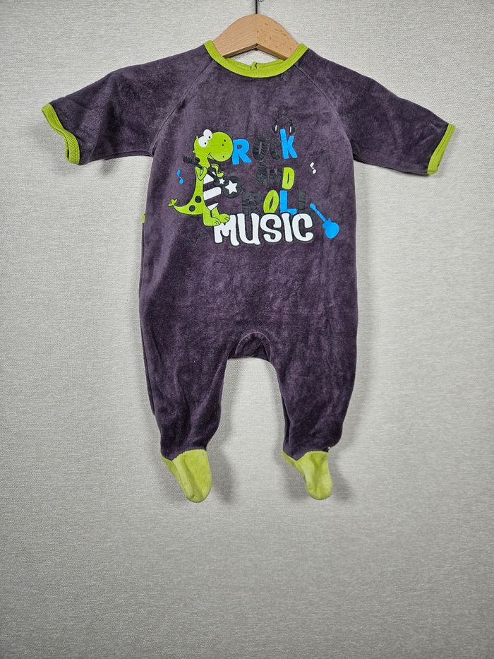 Pyjama velours kitchoun 3 mois 60 cm