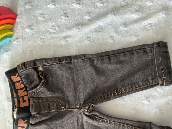 jean noir gris taille élastique 12 mois catimini doublé - photo numéro 5