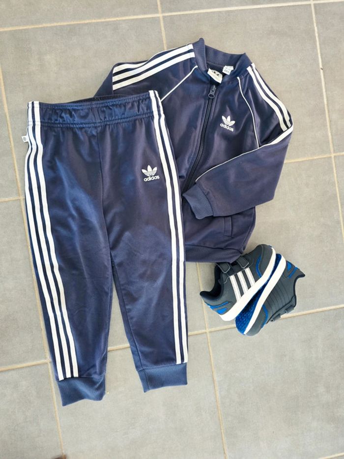Ensemble jogging Adidas bleu - photo numéro 2