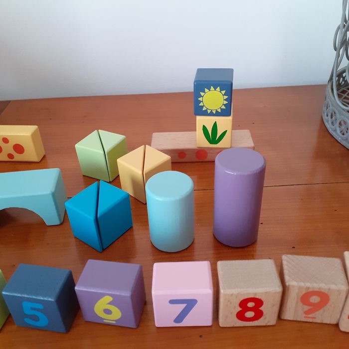 Fisher price/Mattel: Jeu construction bois peint *38 pièces - photo numéro 9