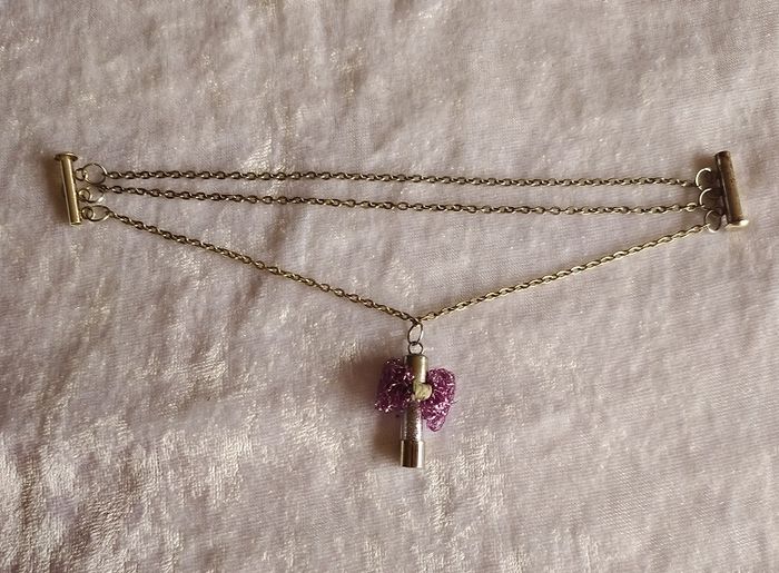 Bracelet fusible violet et argenté - photo numéro 2