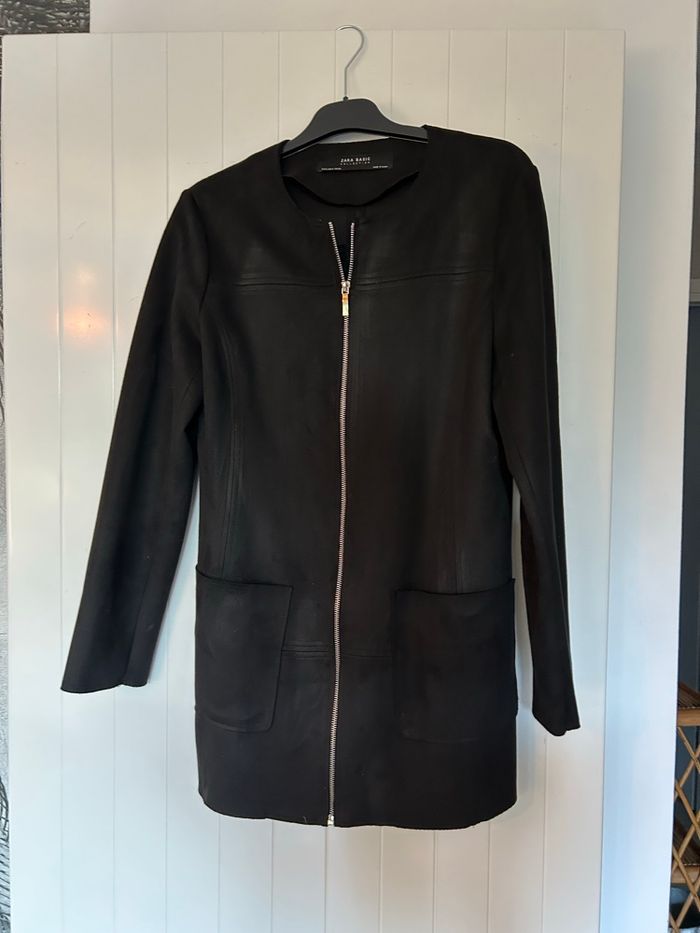 Manteau léger en suédine Zara T M - photo numéro 2
