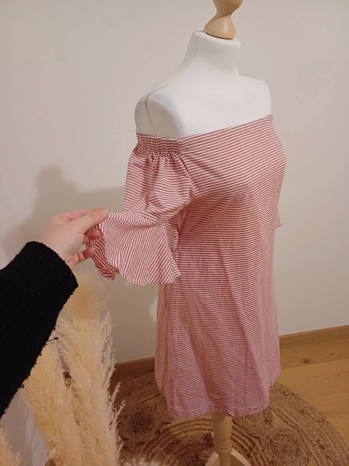 Robe rayée à épaules découvertes Kling taille S/M 36/38 - photo numéro 4