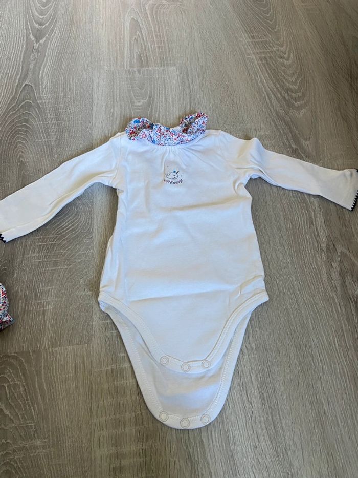 Robe sergent major bebe fille + body manche longue assorti - photo numéro 2
