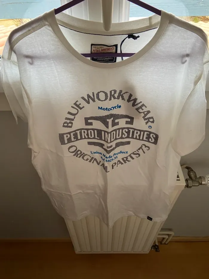 T-Shirt blanc manches courtes Petrole Industries