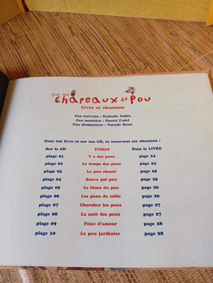 Livre et CD original sur les chapeaux de pou le sablier édition - photo numéro 4