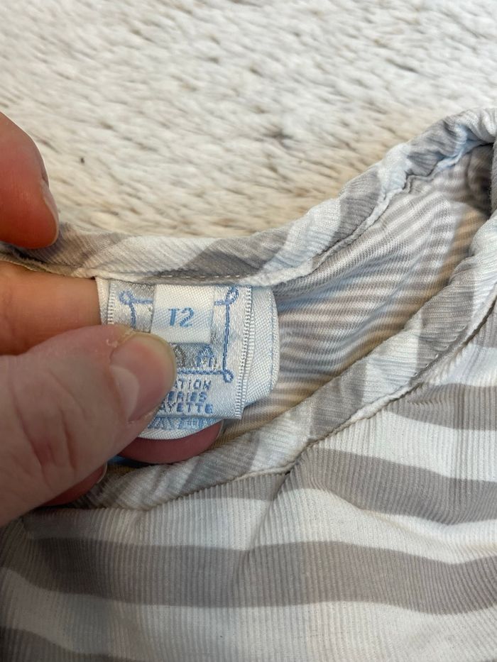 Gigoteuse grise à rayures - Cadet Rouselle - Taille 2 - photo numéro 6