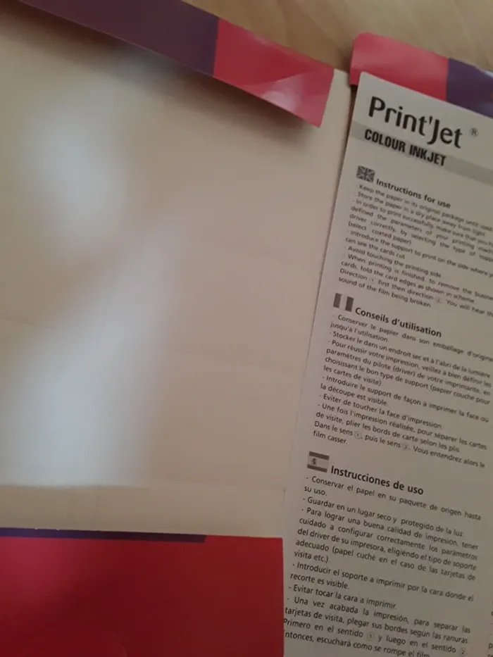 Cartes de visite prédécoupées - photo numéro 2