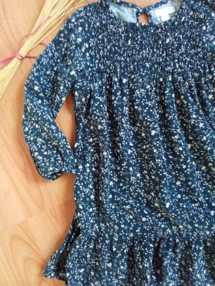 Jolie robe tons bleus Vertbaudet taille 3 ans - photo numéro 5