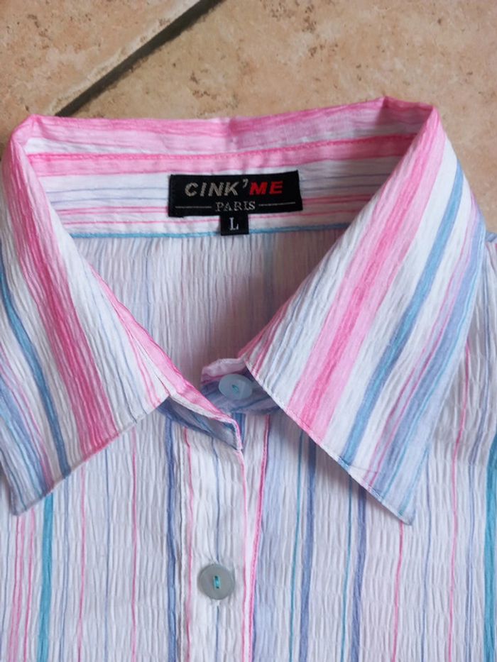 🎀tunique chemise coton elasthan T40 Cink ME Paris - photo numéro 3