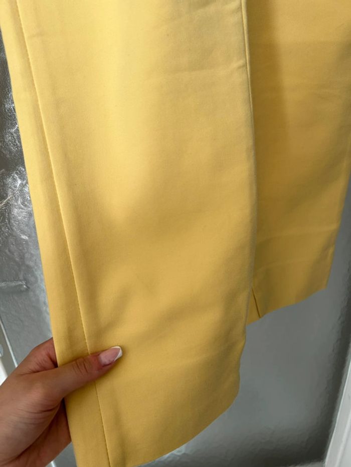pantalon cigarette jaune zara 34 - photo numéro 2