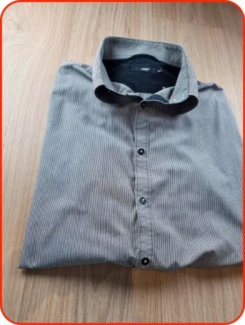 Chemise rayé noir et gris Celio Taille XL