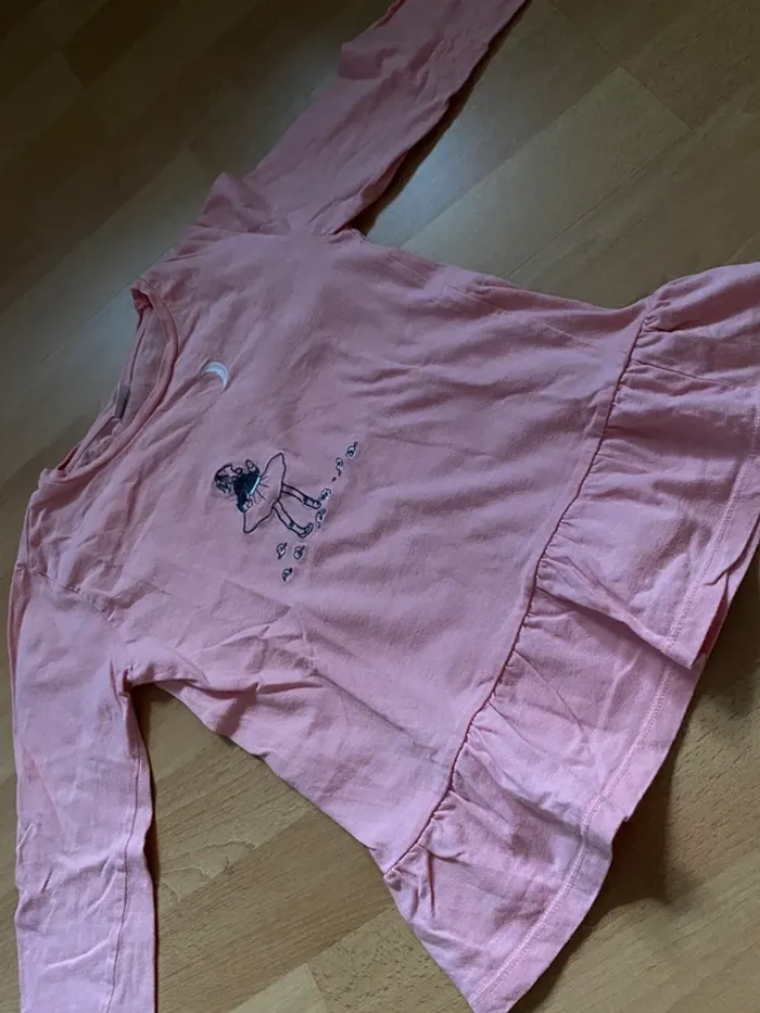 Pull fin / t-shirt manches longues Linvosges Taille 8/9 ans - 128-134 cm