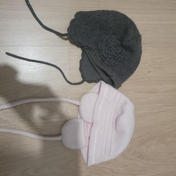 Lot de 2 bonnets hiver
