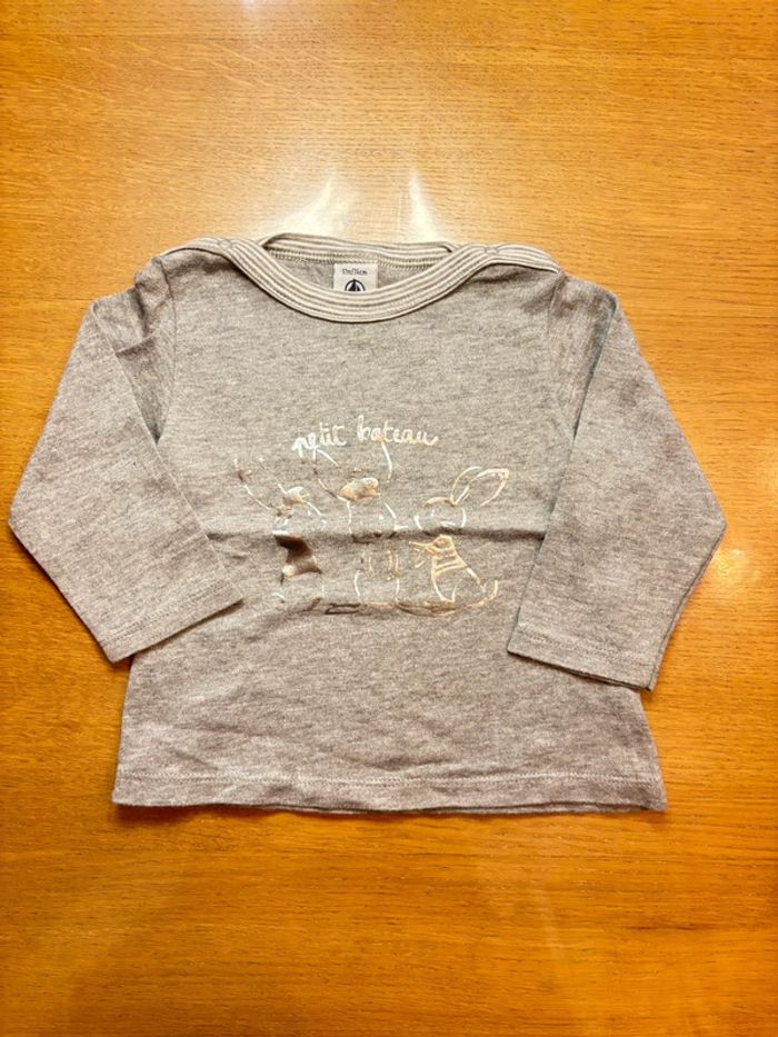 Tee shirt manches longues lapins