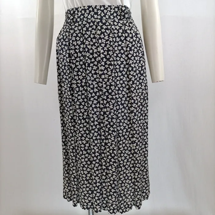 Ensemble vintage fleuri Paris 100 % viscose, jupe midi et veste boutonnée Betty Barclay 42 A1134 - photo numéro 9