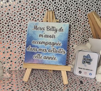 Chevalet tableau à personnaliser fin année