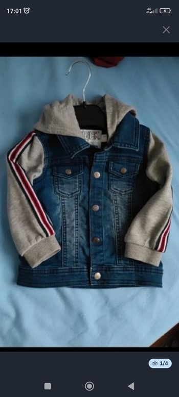 Veste en jean Orchestra bi-matière garçon 18 mois 