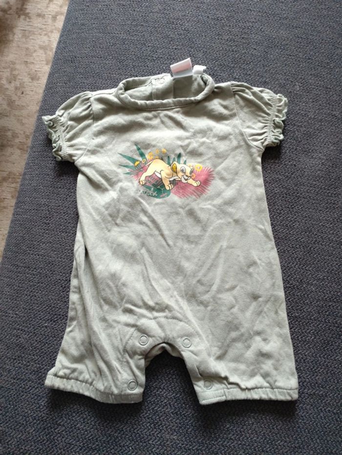 Combi short Disney baby Simba taille 1 mois