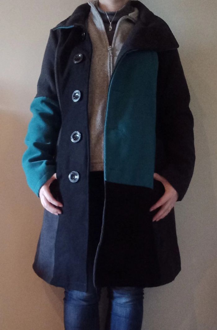 Manteau laine 3 couleurs - photo numéro 12